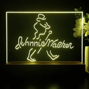 Johnnie Walker Logo Cursive LED Desk Light