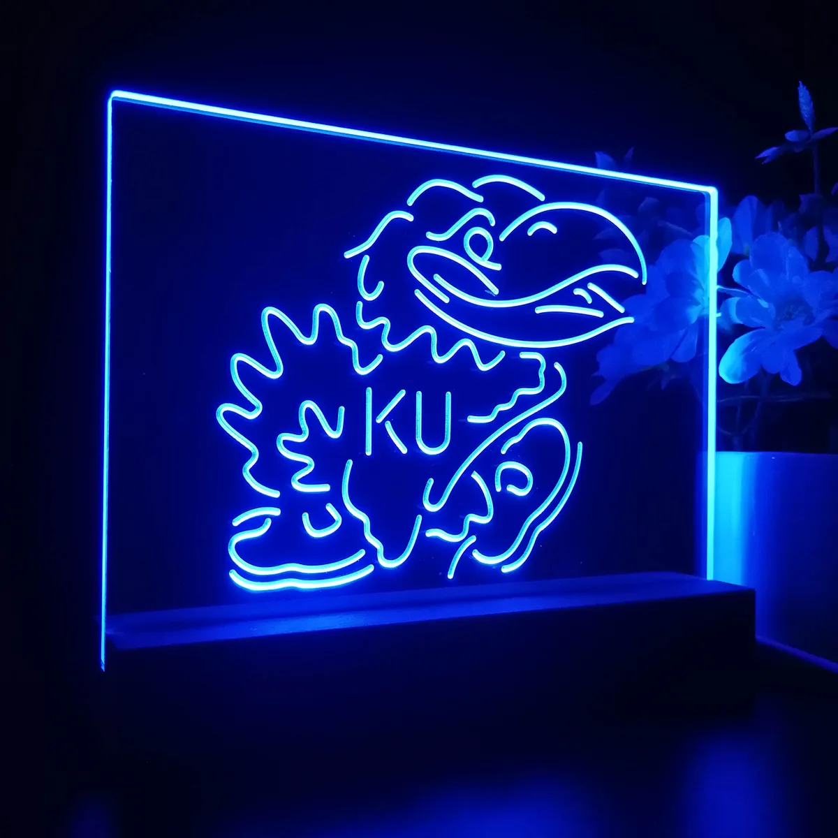 Kansas Jayhawks KU Logo LED Desk Light
