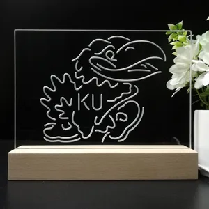 Kansas Jayhawks KU Logo LED Desk Light