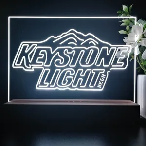 Keystone Light Mountain Logo LED Desk Light
