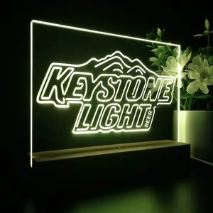 Keystone Light Mountain Logo LED Desk Light