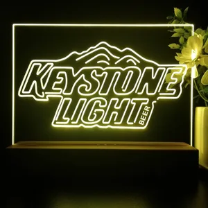 Keystone Light Mountain Logo LED Desk Light