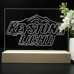 Keystone Light Mountain Logo LED Desk Light