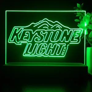 Keystone Light Mountain Logo LED Desk Light
