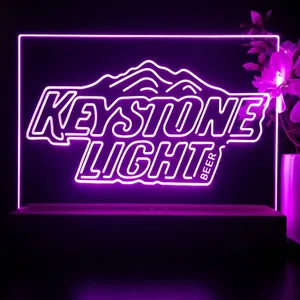 Keystone Light Mountain Logo LED Desk Light
