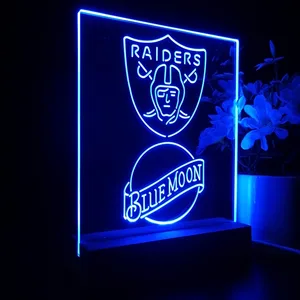 Las Vegas Raiders Blue Moon LED Desk Light