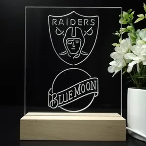 Las Vegas Raiders Blue Moon LED Desk Light