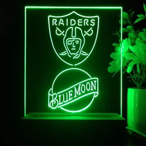 Las Vegas Raiders Blue Moon LED Desk Light