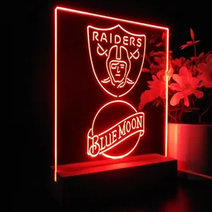 Las Vegas Raiders Blue Moon LED Desk Light