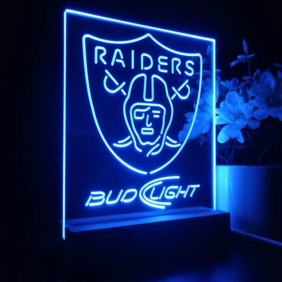 Las Vegas Raiders Bud Light LED Desk Light