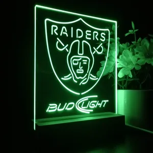 Las Vegas Raiders Bud Light LED Desk Light