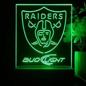 Las Vegas Raiders Bud Light LED Desk Light