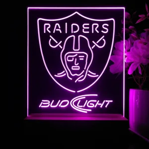 Las Vegas Raiders Bud Light LED Desk Light