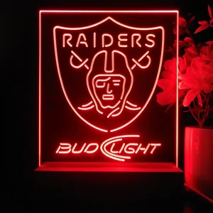 Las Vegas Raiders Bud Light LED Desk Light