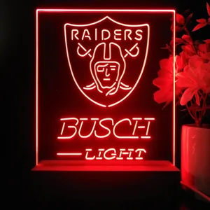 Las Vegas Raiders Busch Light LED Desk Light