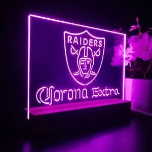Las Vegas Raiders Corona Extra LED Desk Light