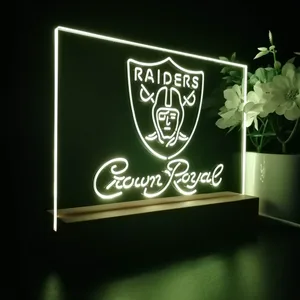 Las Vegas Raiders Crown Royal LED Desk Light