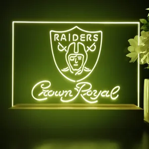 Las Vegas Raiders Crown Royal LED Desk Light