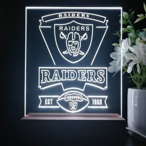Las Vegas Raiders EST 1960 LED Desk Light