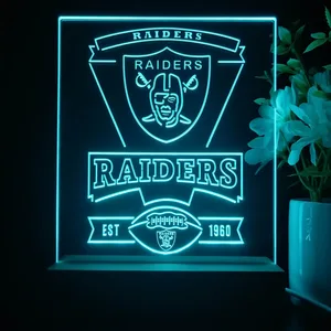 Las Vegas Raiders EST 1960 LED Desk Light