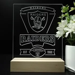 Las Vegas Raiders EST 1960 LED Desk Light