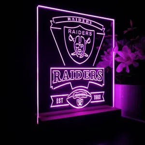 Las Vegas Raiders EST 1960 LED Desk Light