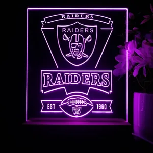 Las Vegas Raiders EST 1960 LED Desk Light