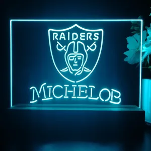 Las Vegas Raiders Michelob LED Desk Light