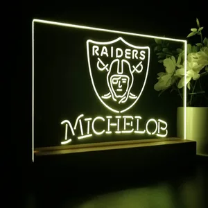 Las Vegas Raiders Michelob LED Desk Light