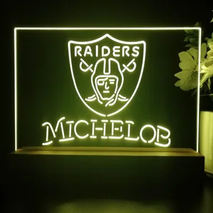 Las Vegas Raiders Michelob LED Desk Light