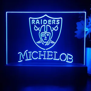 Las Vegas Raiders Michelob LED Desk Light