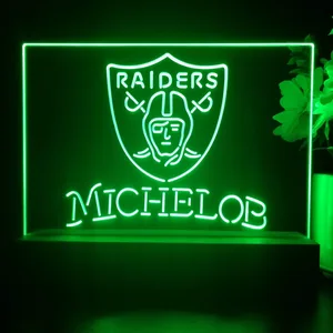 Las Vegas Raiders Michelob LED Desk Light
