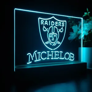 Las Vegas Raiders Michelob LED Desk Light