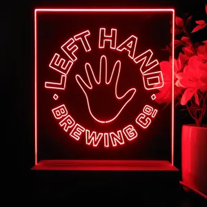 Left Hand Brewing Company Hand Logo LED Desk Light