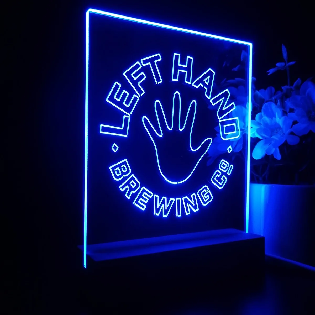 Left Hand Brewing Company Hand Logo LED Desk Light