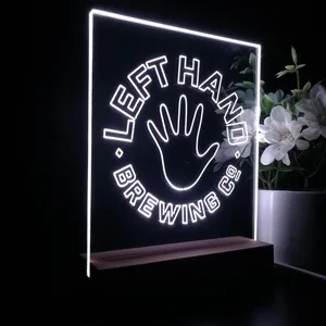 Left Hand Brewing Company Hand Logo LED Desk Light