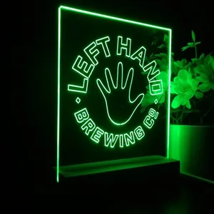 Left Hand Brewing Company Hand Logo LED Desk Light