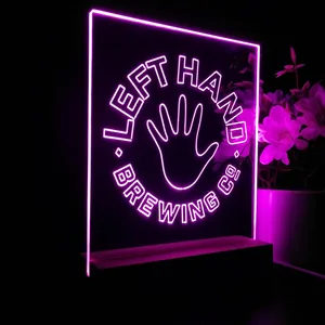 Left Hand Brewing Company Hand Logo LED Desk Light