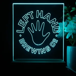 Left Hand Brewing Company Hand Logo LED Desk Light
