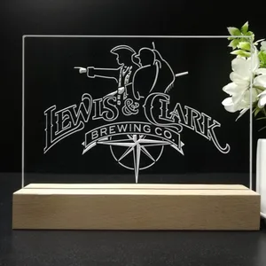 Lewis & Clark Brewing Co. Vintage Logo LED Desk Light