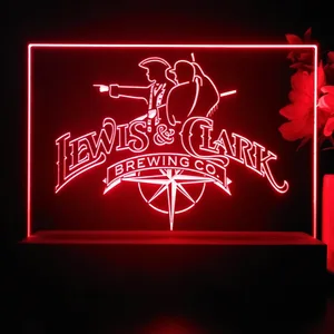 Lewis & Clark Brewing Co. Vintage Logo LED Desk Light