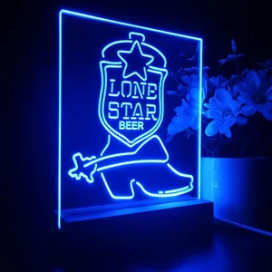 Lone Star Beer Shoe LED Desk Light