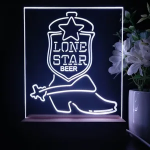 Lone Star Beer Shoe LED Desk Light