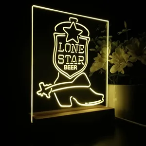 Lone Star Beer Shoe LED Desk Light