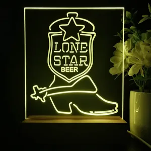 Lone Star Beer Shoe LED Desk Light