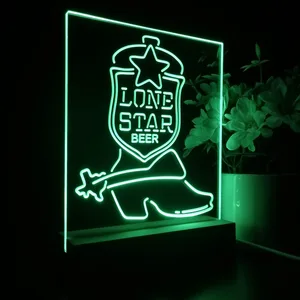 Lone Star Beer Shoe LED Desk Light
