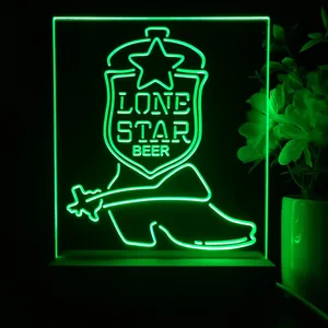 Lone Star Beer Shoe LED Desk Light