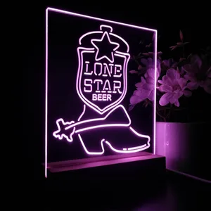 Lone Star Beer Shoe LED Desk Light