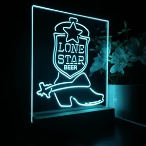 Lone Star Beer Shoe LED Desk Light