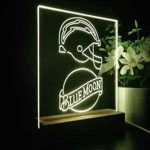 Los Angeles Chargers Blue Moon LED Desk Light